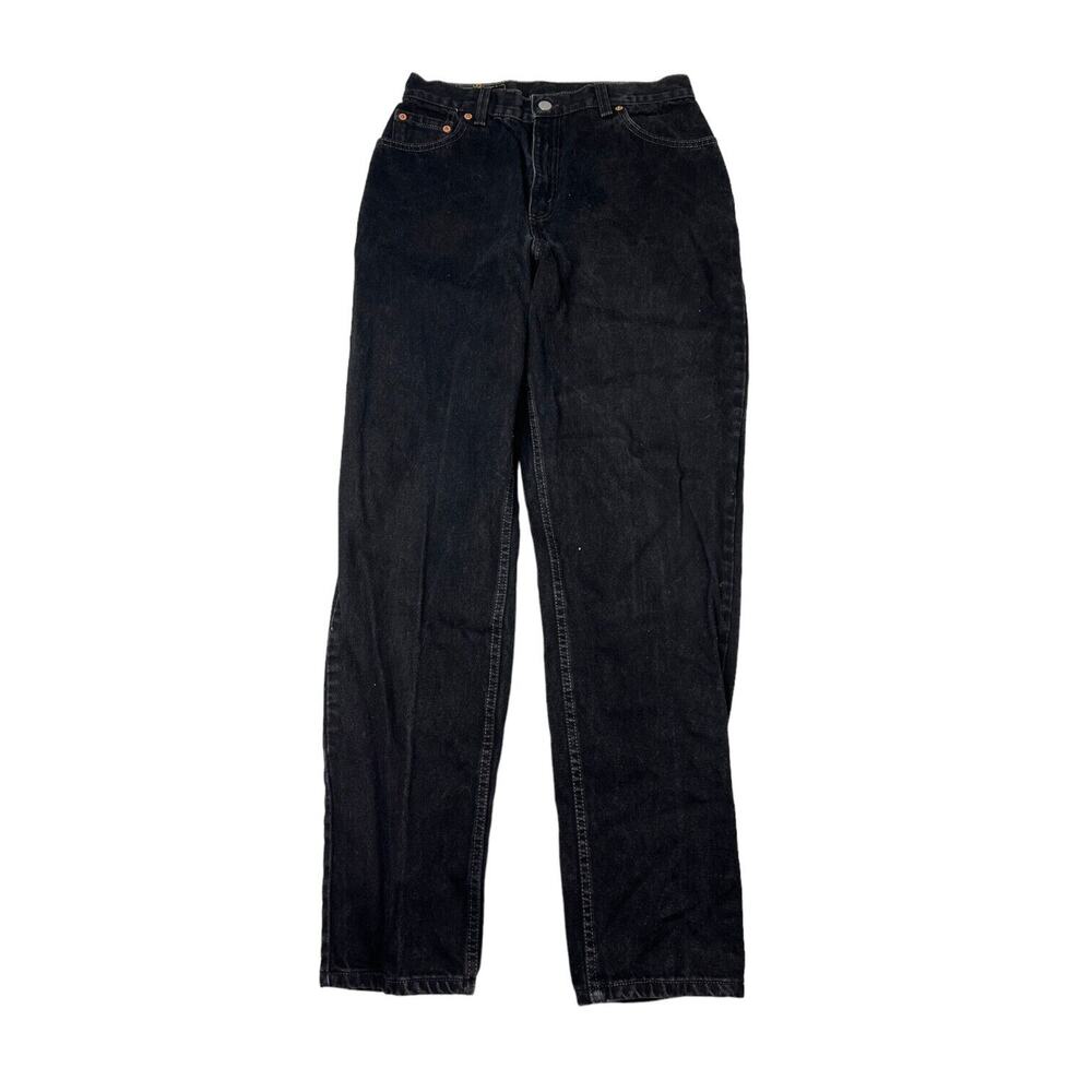 Levi’s VTG 90s 550 Relaxed Tapered Leg Mom Jeans USA Black Womens 12 Long
